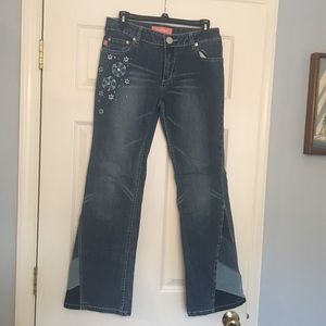 Girl’s Size 16 Jeans w/ Blue Floral Detail